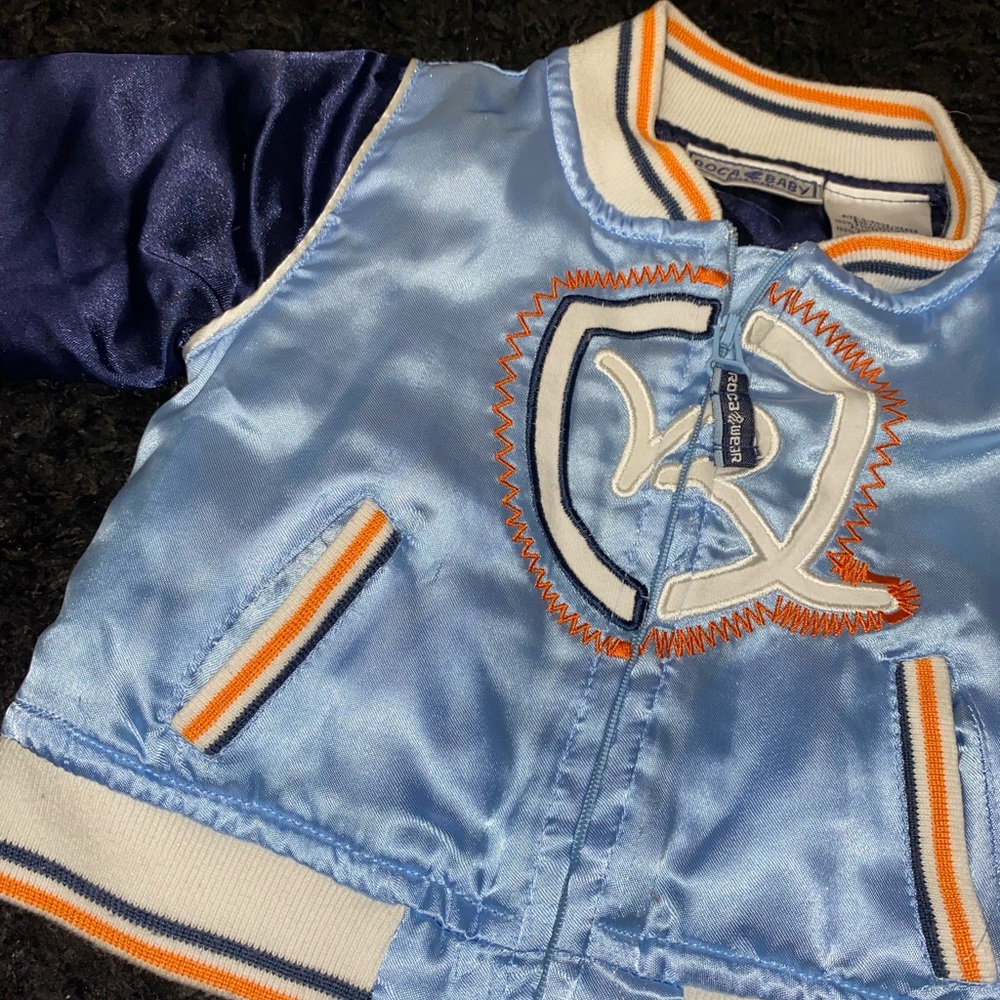 Rocawear Baby Blue Jacket with Orange Trim